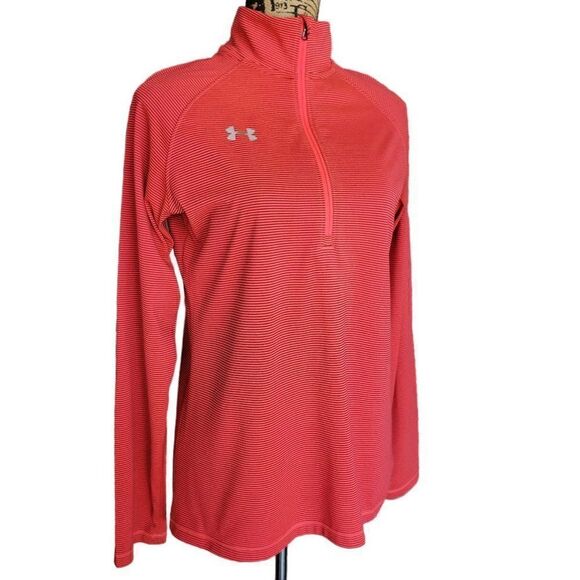 Under Armour Women's UA Pullover Heatgear 1/2 zip Long Sleeve Top Medium NWOT - Picture 2 of 9